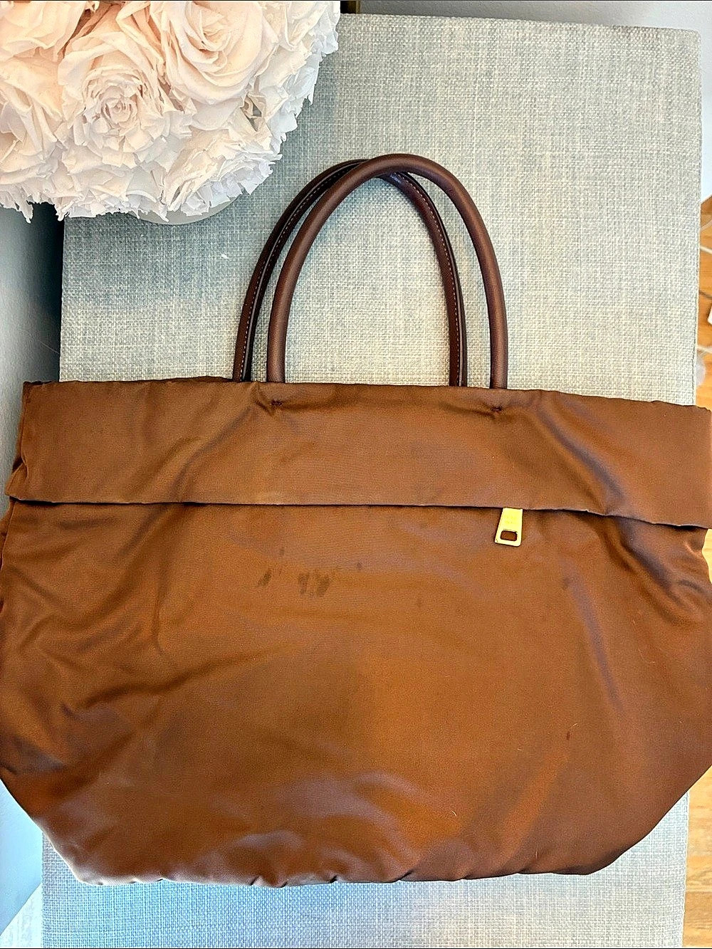 Prada Nylon Tote Bag Brown - Picture 4 of 8